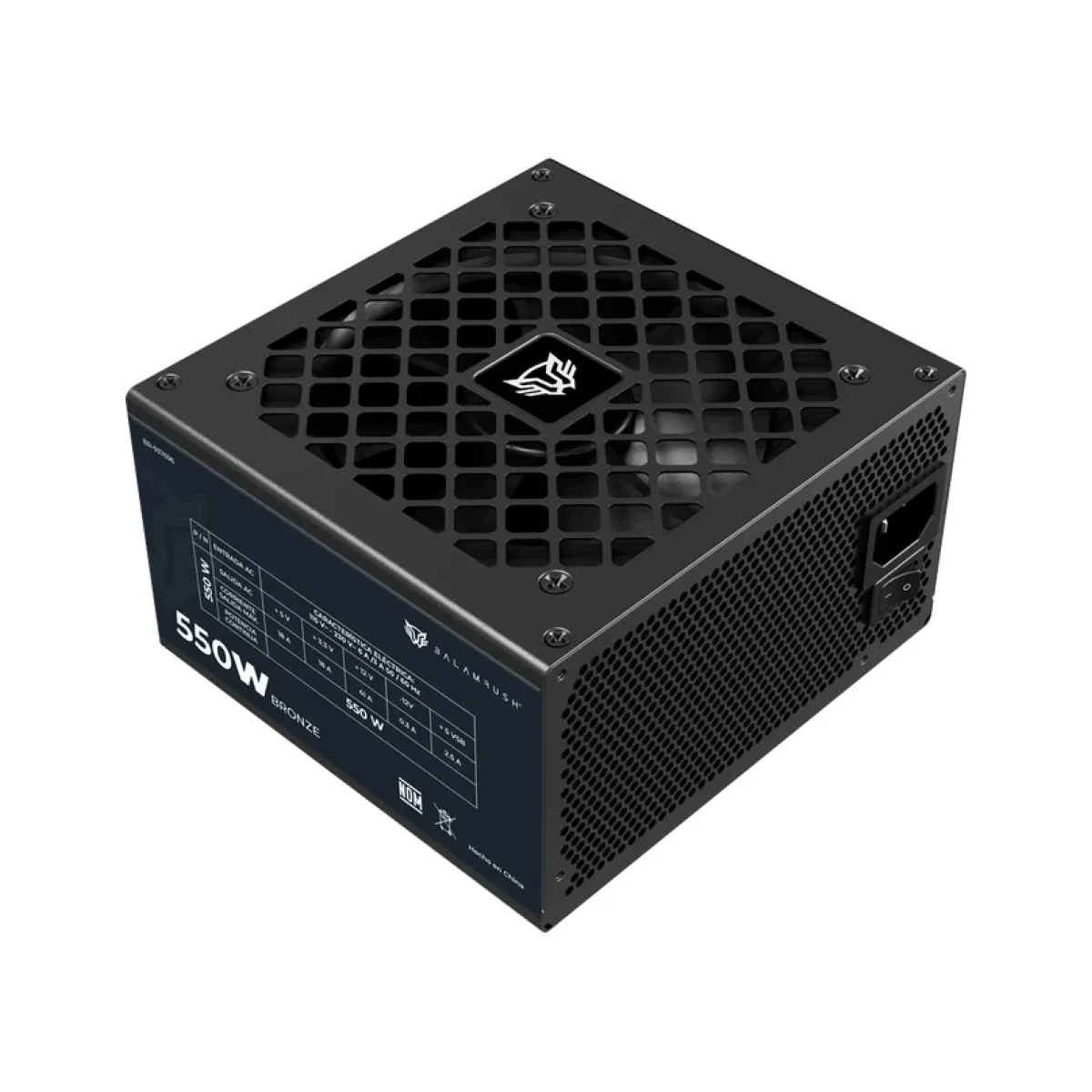 Fuente de Poder Balam Rush GR BURST GR550B 550W ATX 24 pin 4 SATA 80 PLUS Bronze BR 937696