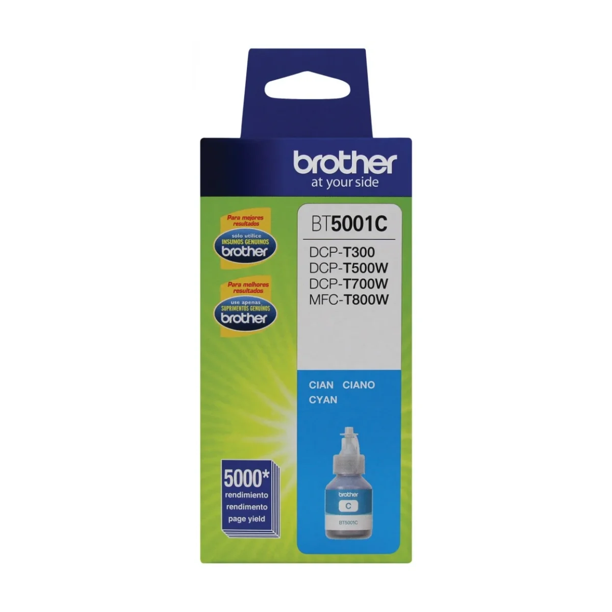 Botella De Tinta Brother Bt5001C Cian BT5001C