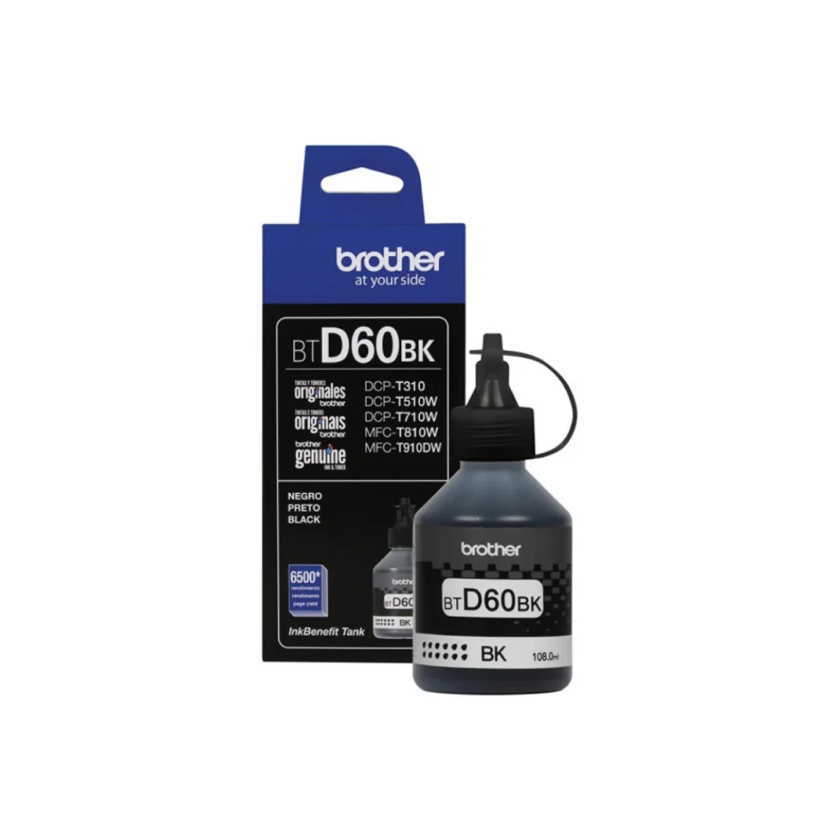 Botella de Tinta Brother BTD60BK Negro BTD60BK