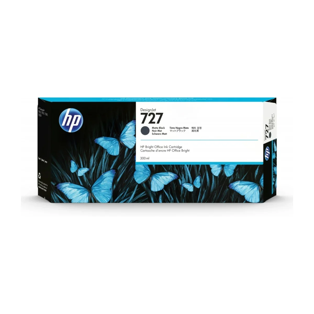 Cartucho De Tinta Hp 727 Negro Mate Original C1Q12A C1Q12A