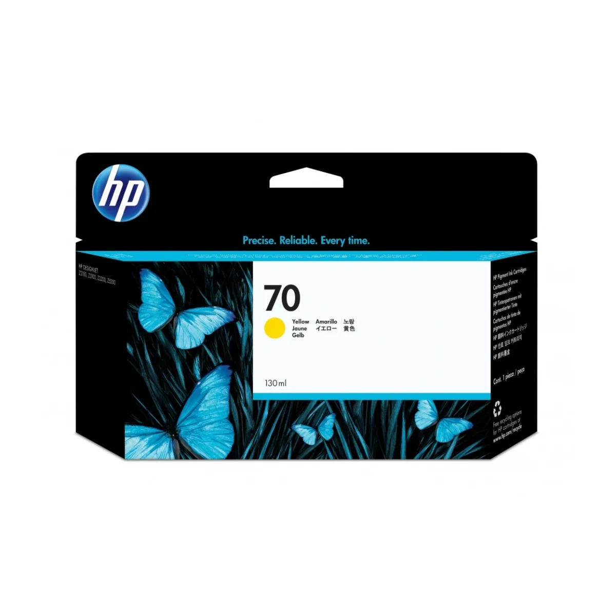 Cartucho de Tinta HP 70 Amarillo DesignJet C9454A C9454A