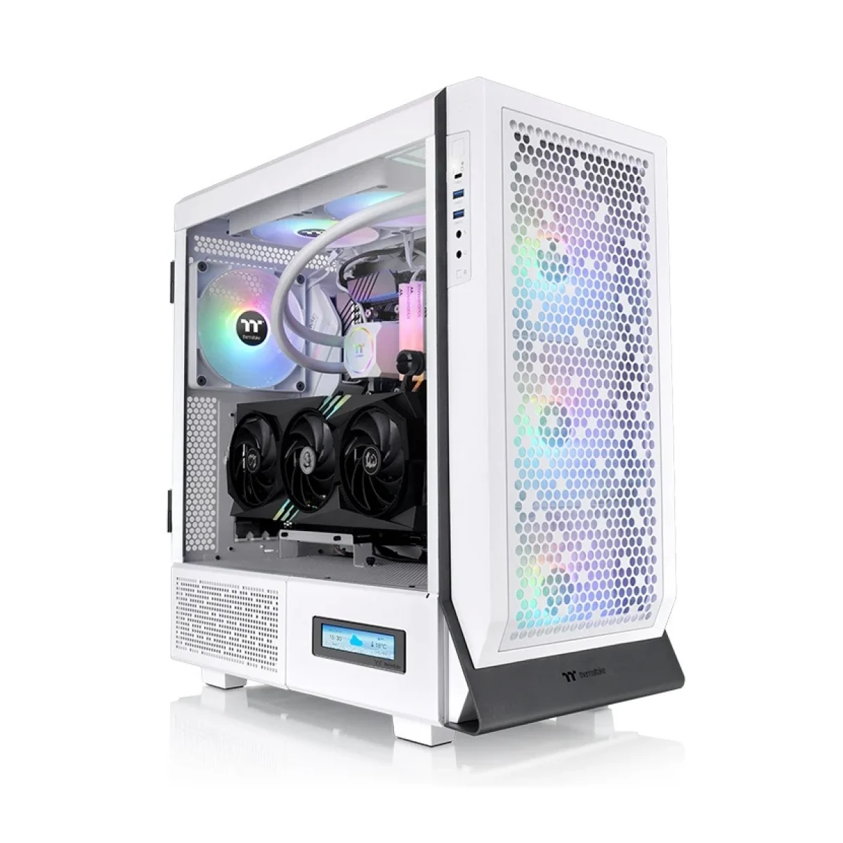 Gabinete Gamer Thermaltake Ceres 500 TG ARGB Snow Media Torre ATX E ATX Micro ATX Mini ITX 4x Ventilador Panel Lateral Blanco CA 1X5 00M6WN 00
