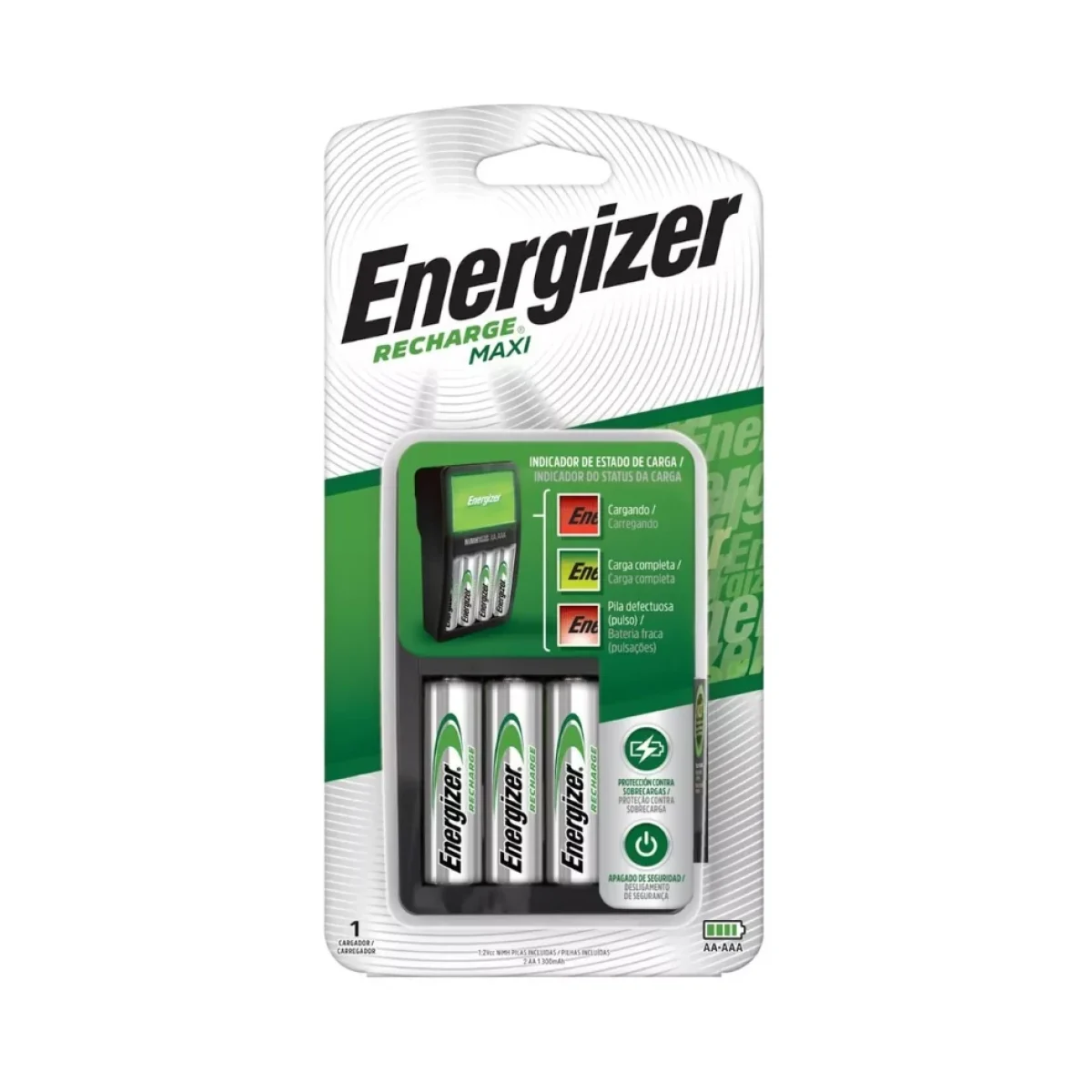 Cargador Energizer CHVCM3 Hasta 4 Pilas AA y AAA C CARENECHVCM