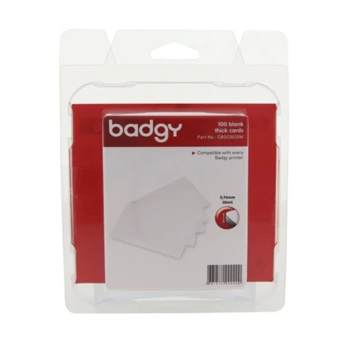 Tarjetas Evolis CBGC0030W 30 Milesimas para Badgy CBGC0030W