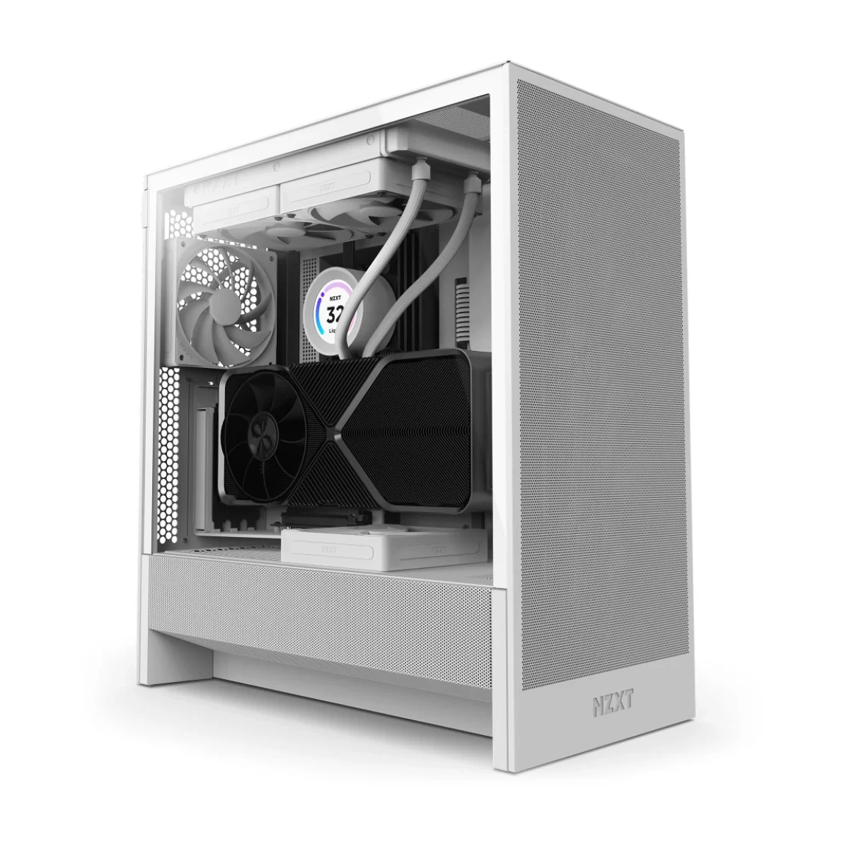 Gabinete Gamer NZXT H5 Flow Media Torre ATXMicro A CC H52FW 01