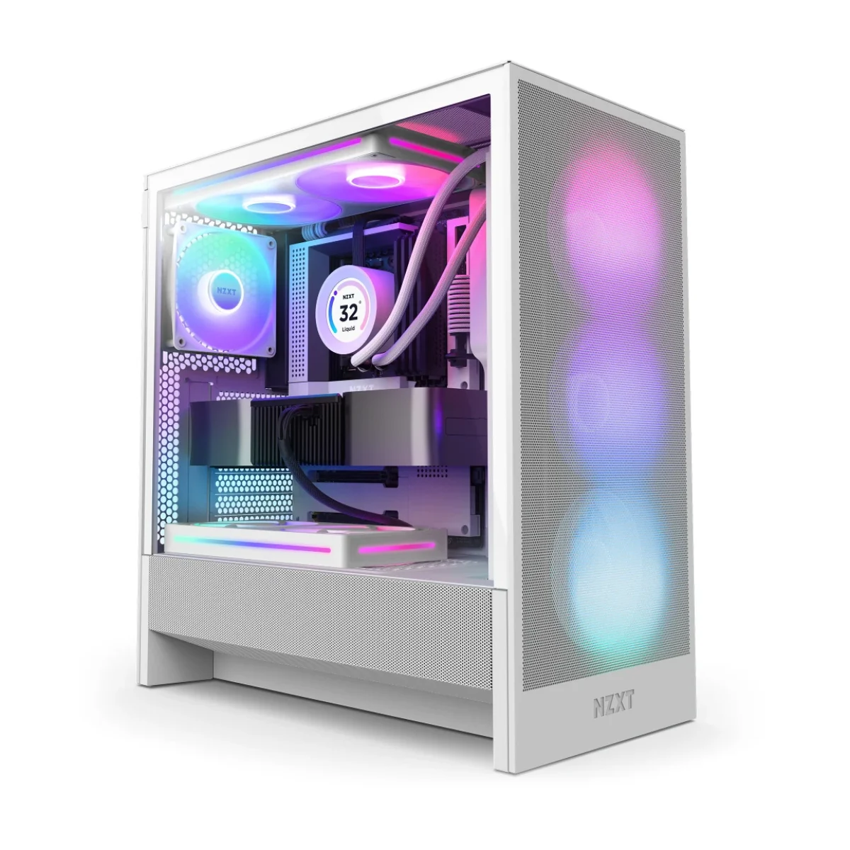Gabinete Gamer NZXT H5 Flow RGB Media Torre ATXMic CC H52FW R1