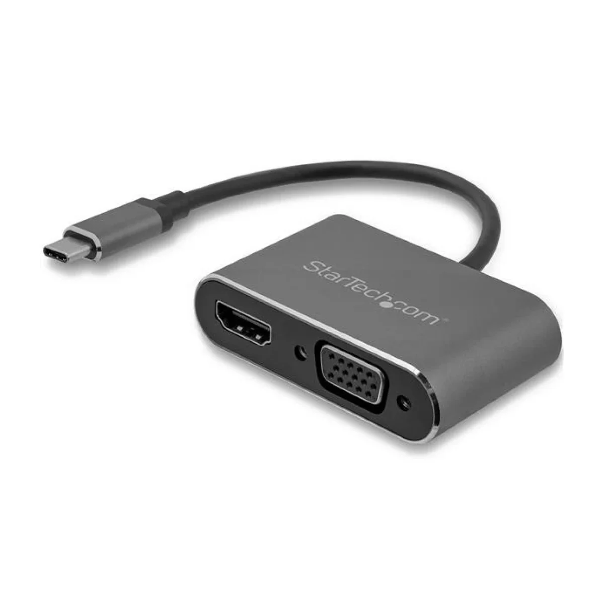 Adaptador StarTechcom CDP2HDVGA USB C a VGA y HDMI Gris Espacial CDP2HDVGA