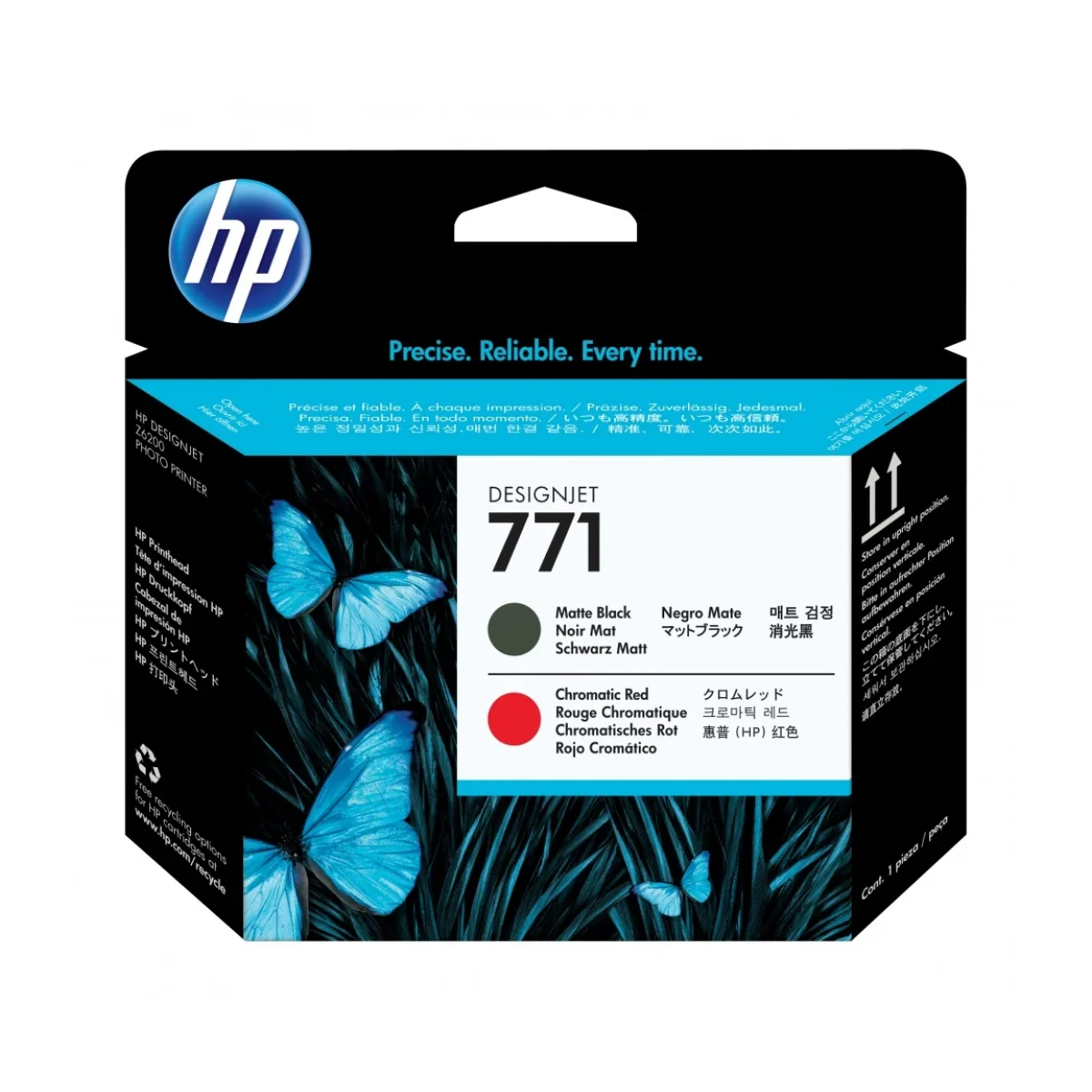 Cabezal de Impresion HP 771 Negro Mate Rojo Cromatico Original CE017A CE017A