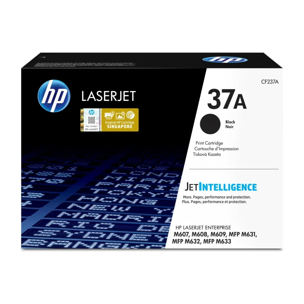 Cartucho De Toner Hp 37A Negro Laserjet Original Cf237A CF237A