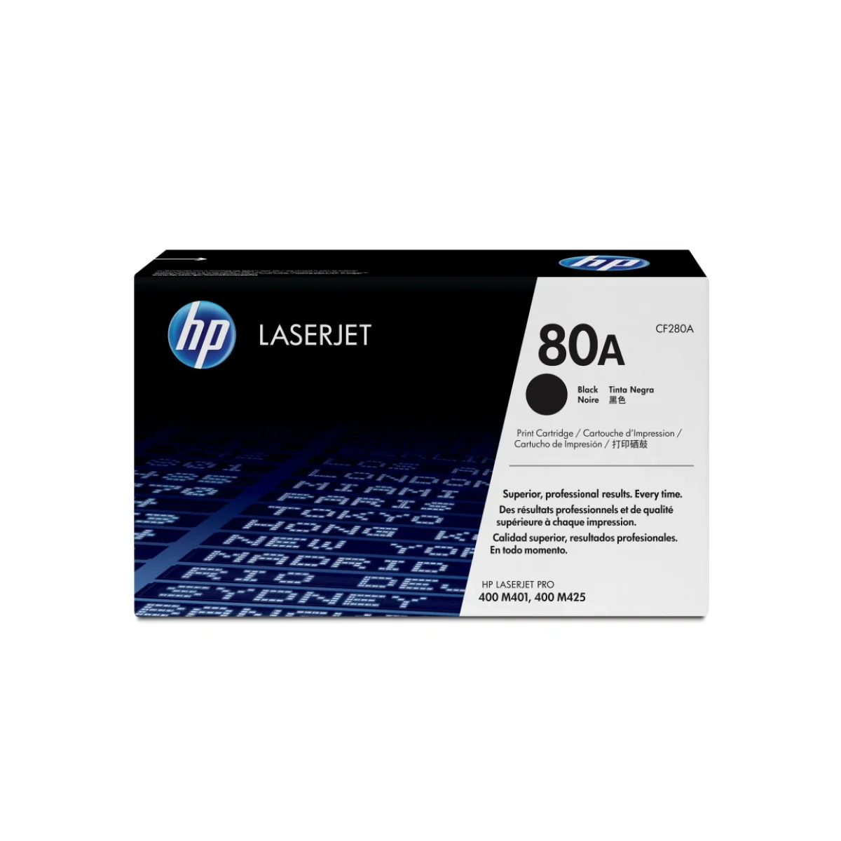 Cartucho de Toner HP 80A Negro LaserJet Original CF280A CF280A