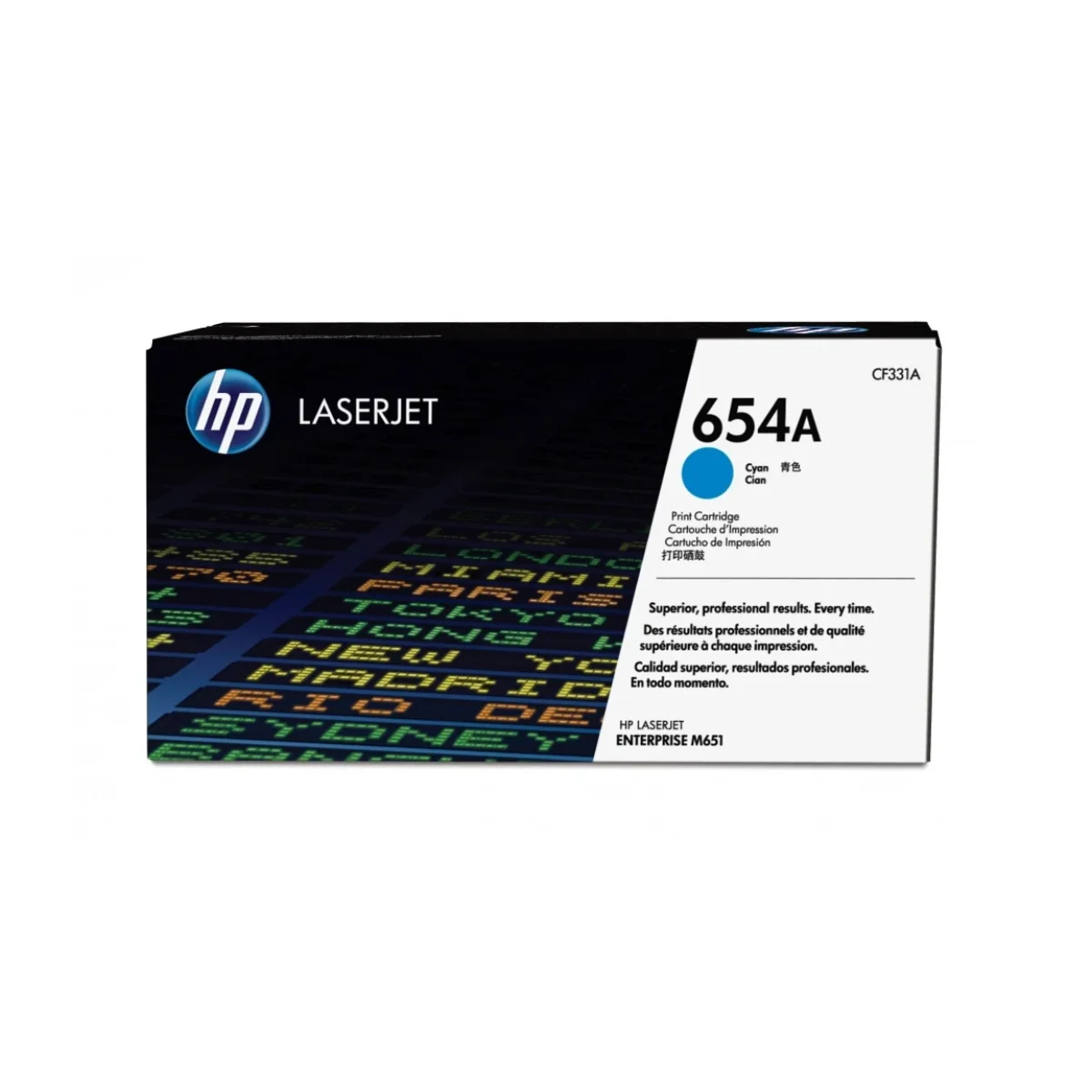 Cartucho de Toner HP 654A Cian LaserJet Original CF331A CF331A