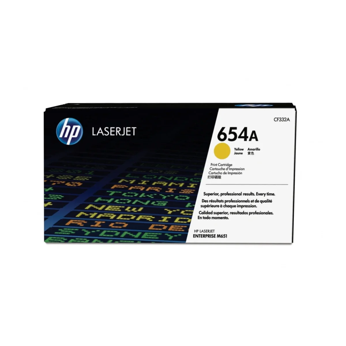 Cartucho de Toner HP 654A Amarillo LaserJet Original CF332A CF332A