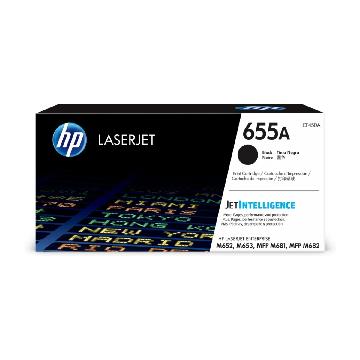 Cartucho de Toner HP 655A Negro LaserJet Original CF450A CF450A