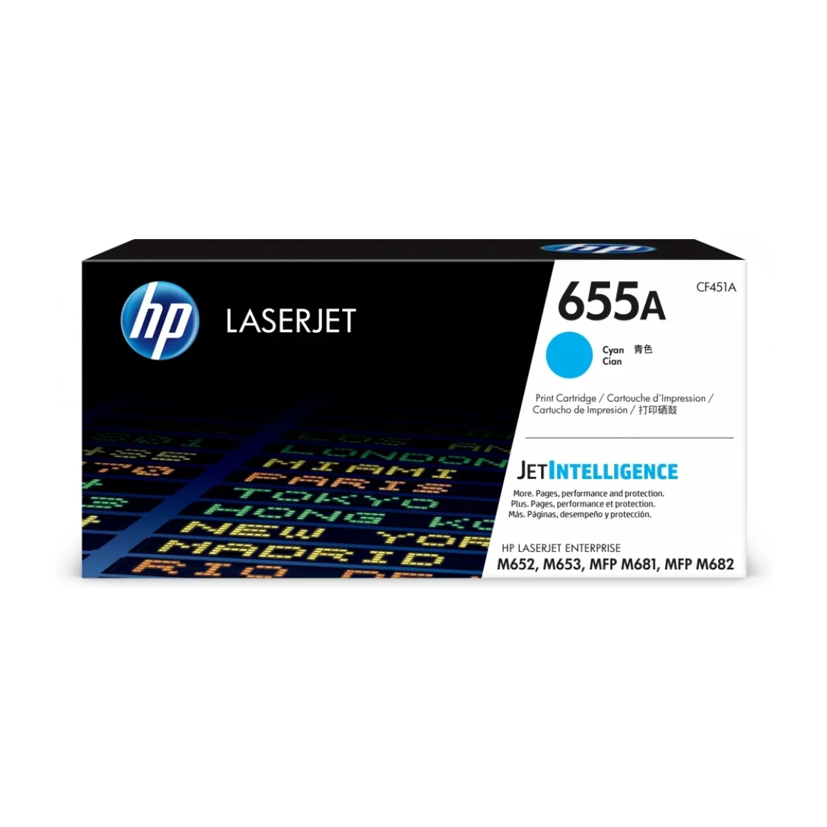 Cartucho de Toner HP 655A Cian LaserJet Original CF451A CF451A