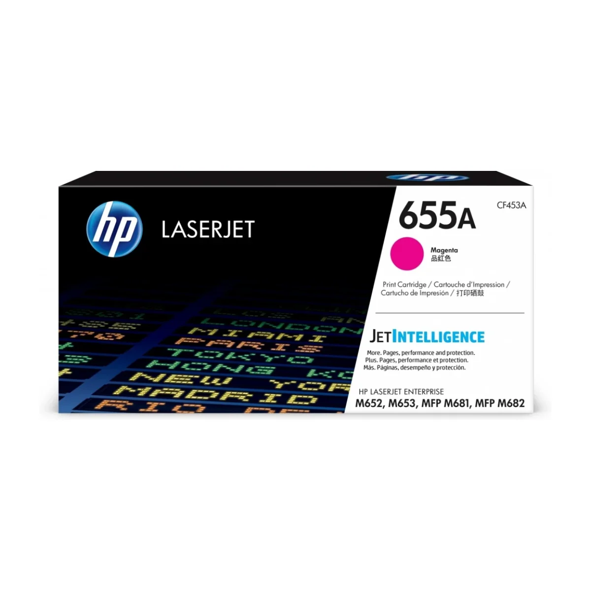 Cartucho de Toner HP 655A Magenta LaserJet Original CF453A CF453A