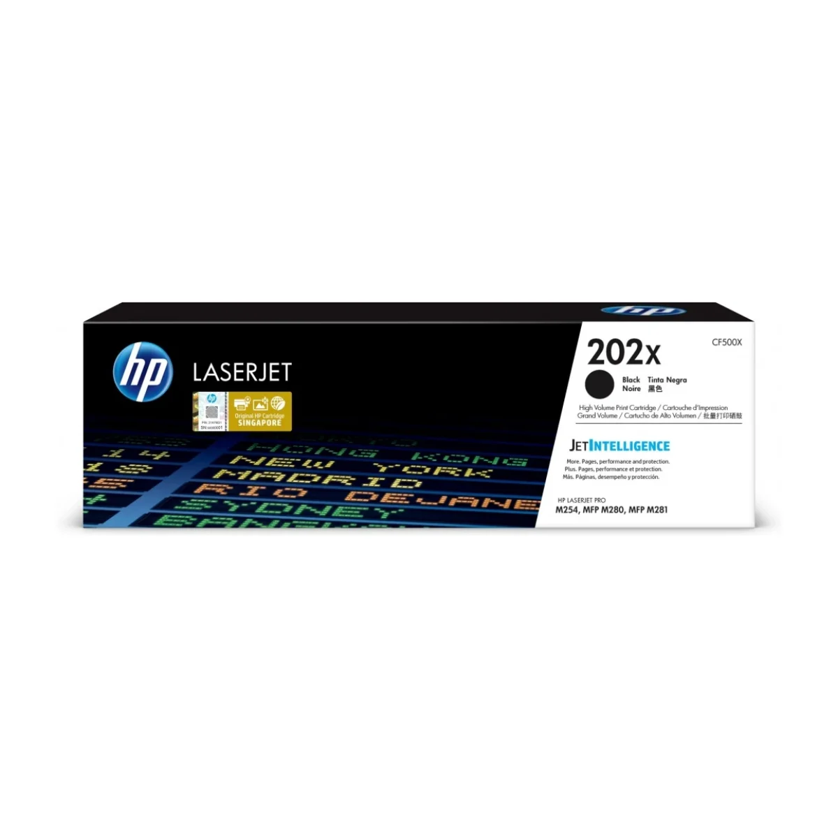 Cartucho De Toner Hp 202X Negro Alto Rendimiento Laserjet Original Cf500X CF500X