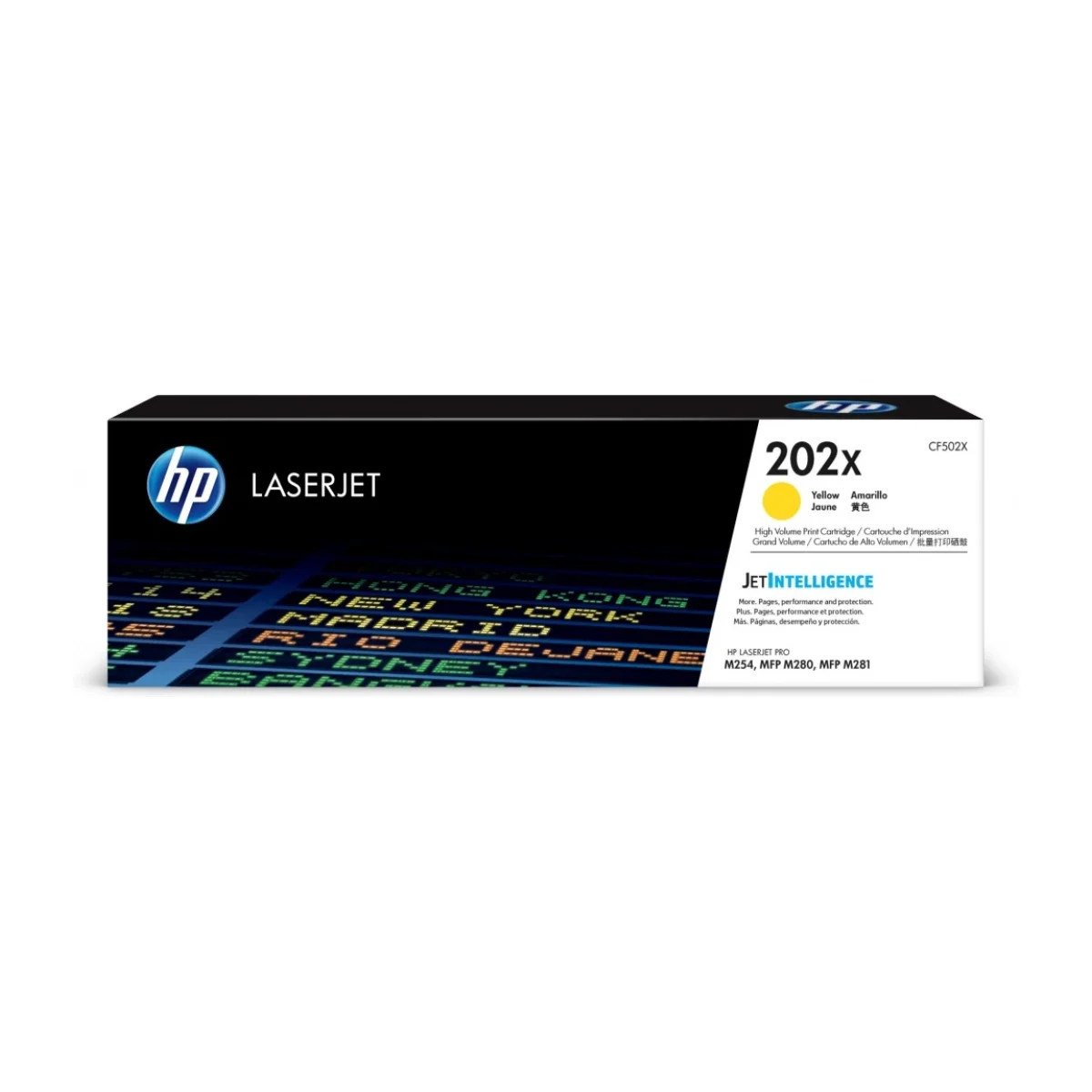 Cartucho De Toner Hp 202X Amarillo Alto Rendimiento Laserjet Original Cf502X CF502X