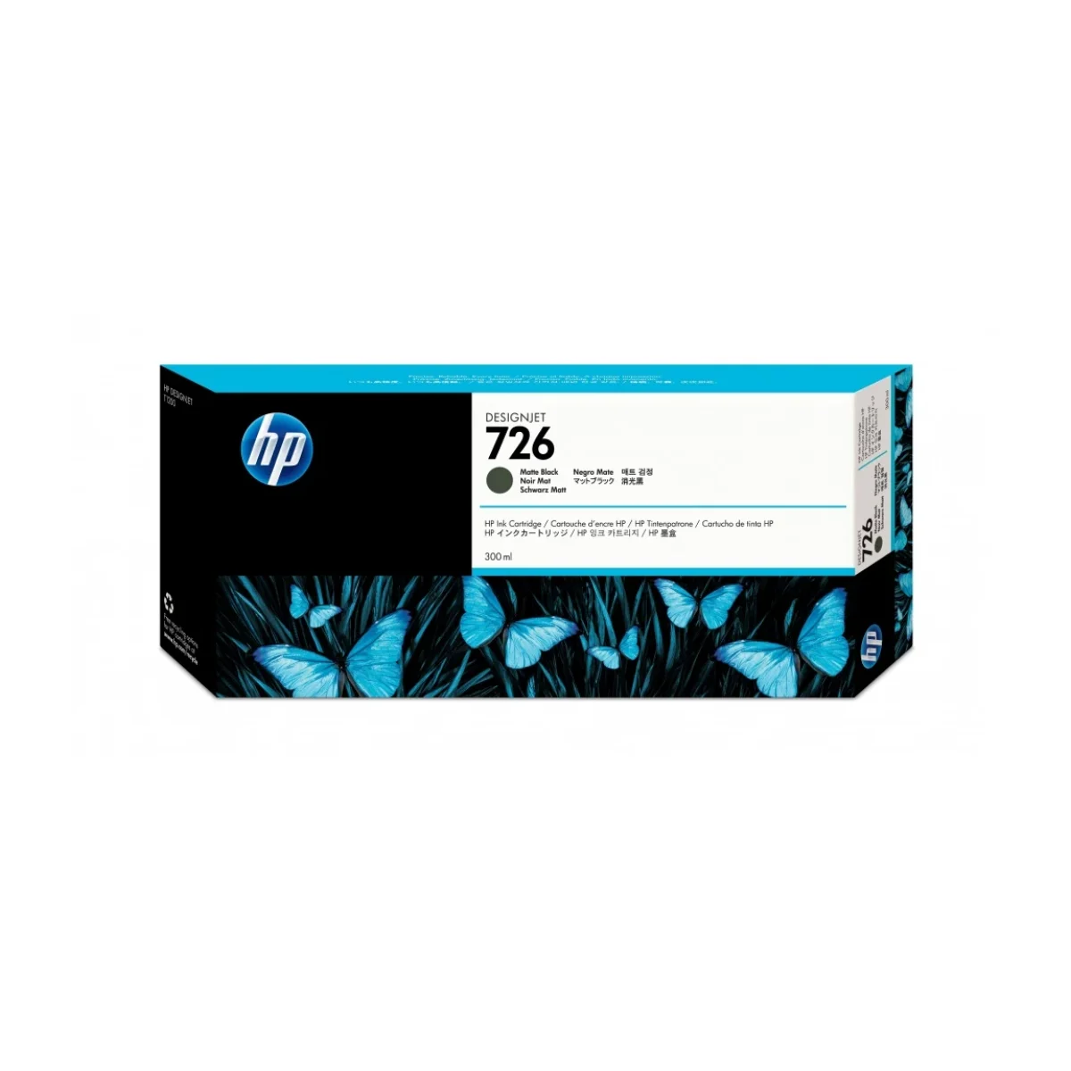 Cartucho de Tinta HP 726 Negro Mate Original CH575A CH575A