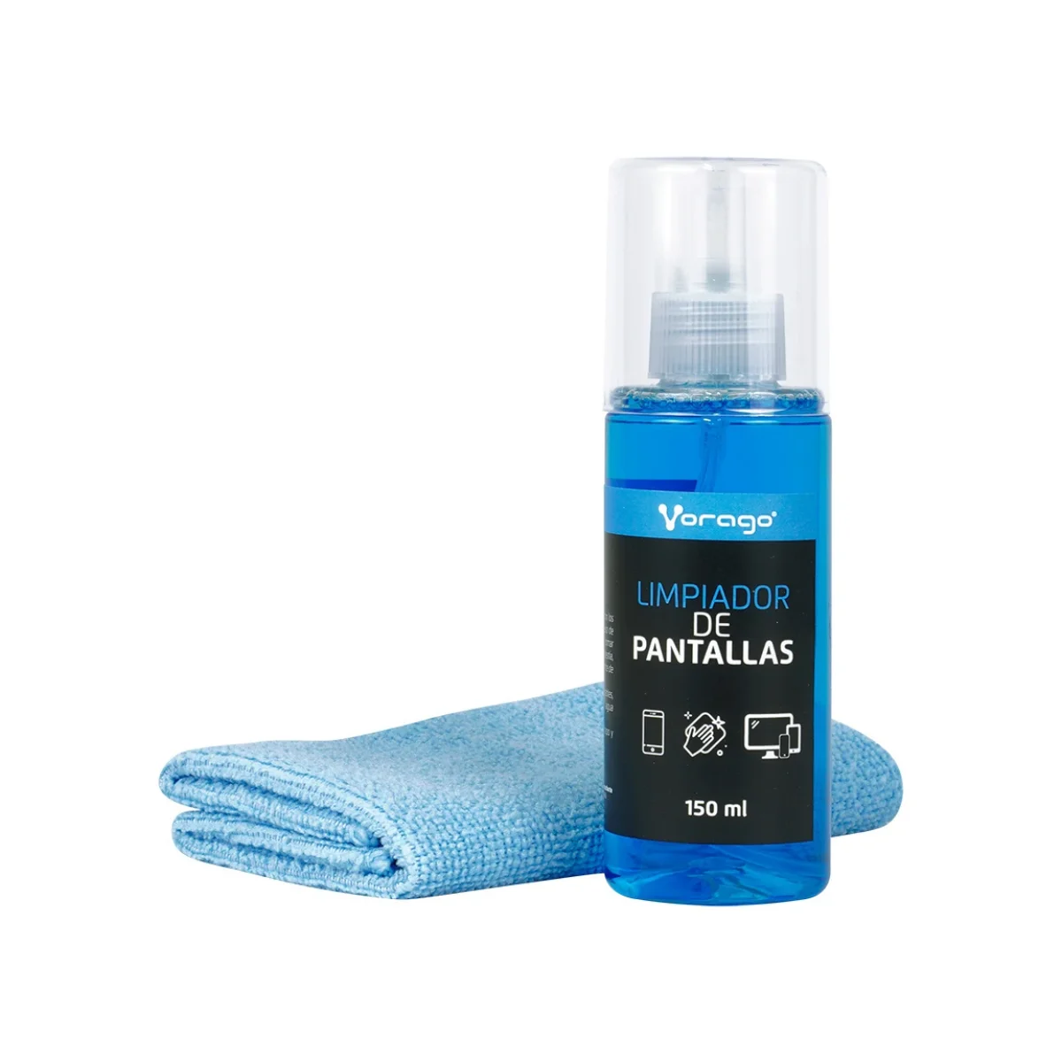 Limpiador de Pantallas Vorago CLN 109 Antiestatico Incluye Microfibra 150 ml CLN 109