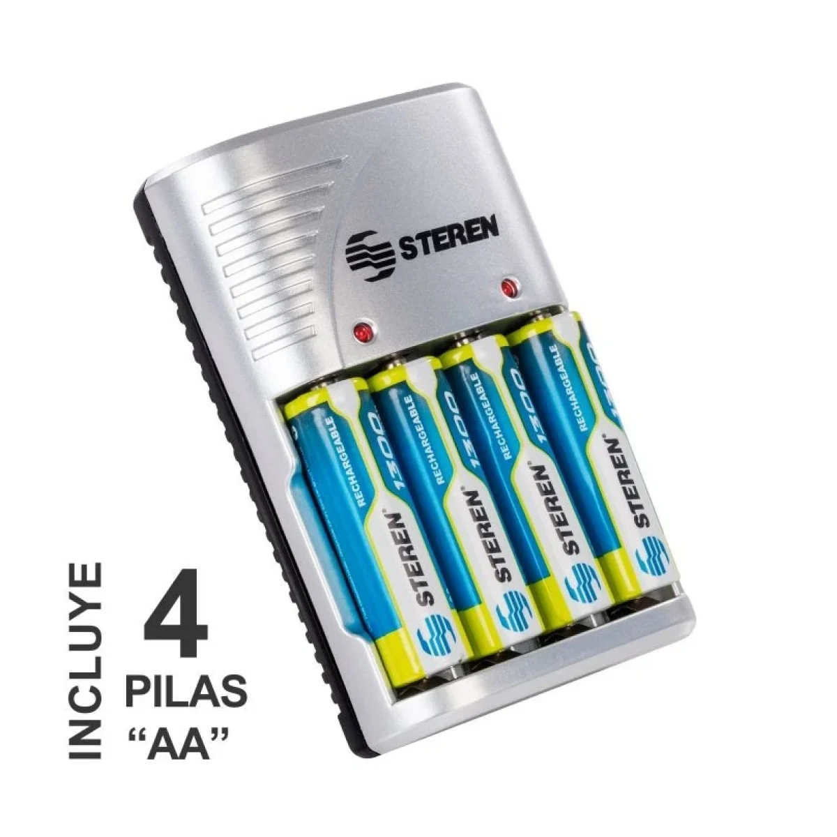 Cargador Steren CRG 020 AAAAA Incluye 4 Pilas AA C CRG 020
