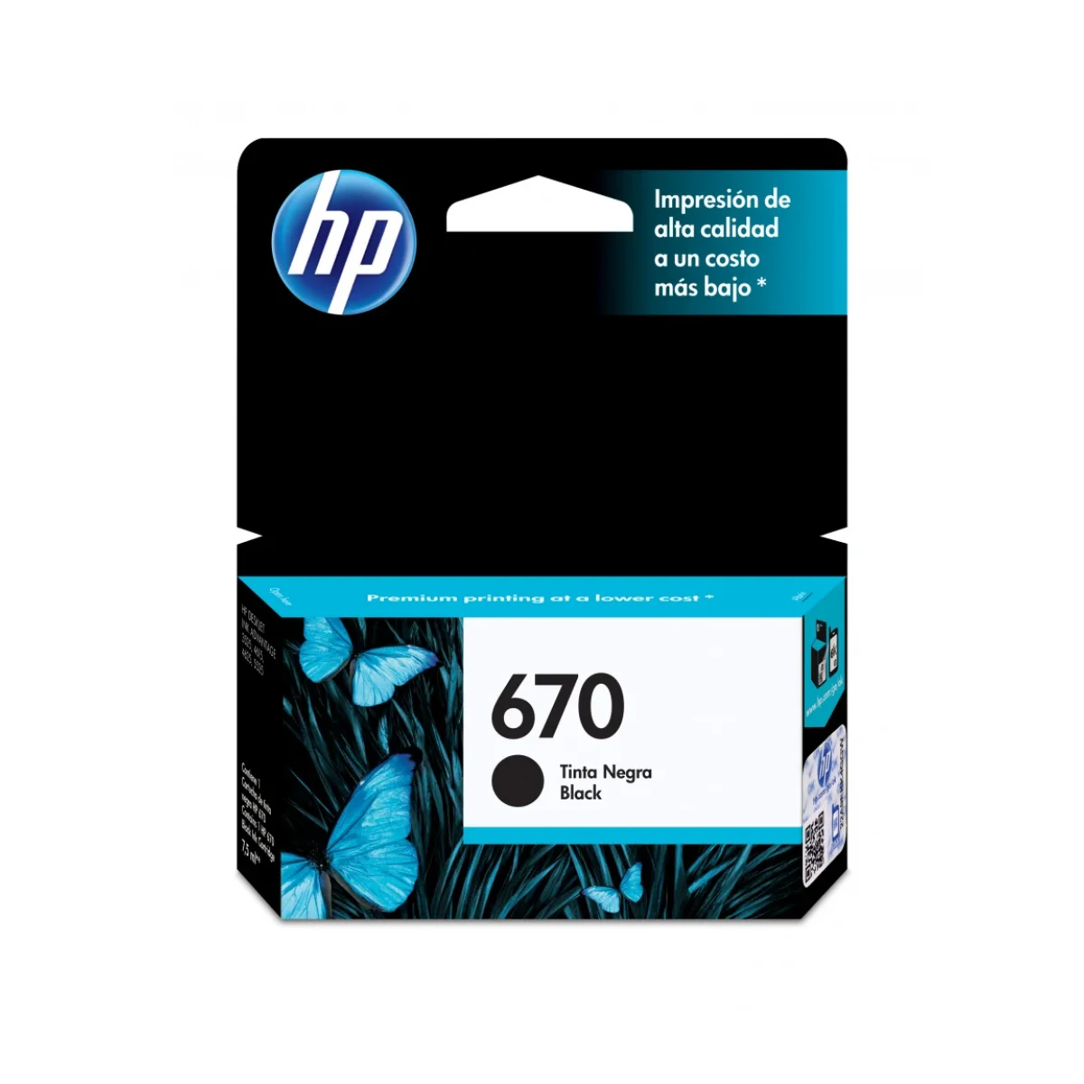 Cartucho de Tinta HP 670 Negra Original CZ113AL CZ113AL