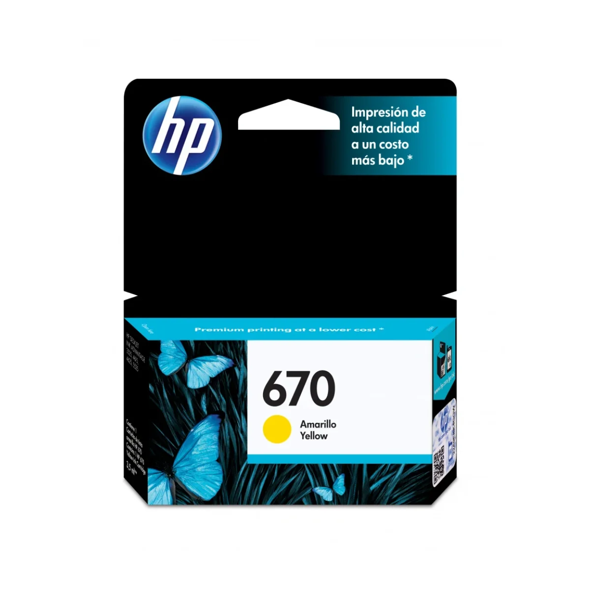 Cartucho de Tinta HP 670 Amarillo Original CZ116AL CZ116AL