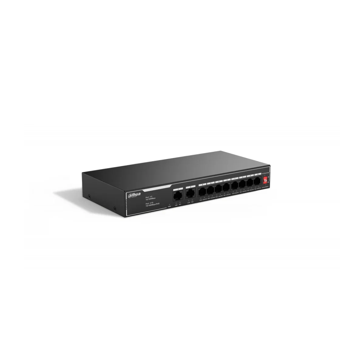 Switch Dahua SF1010LP Fast Ethernet 8 Puertos PoE DH SF1010LP