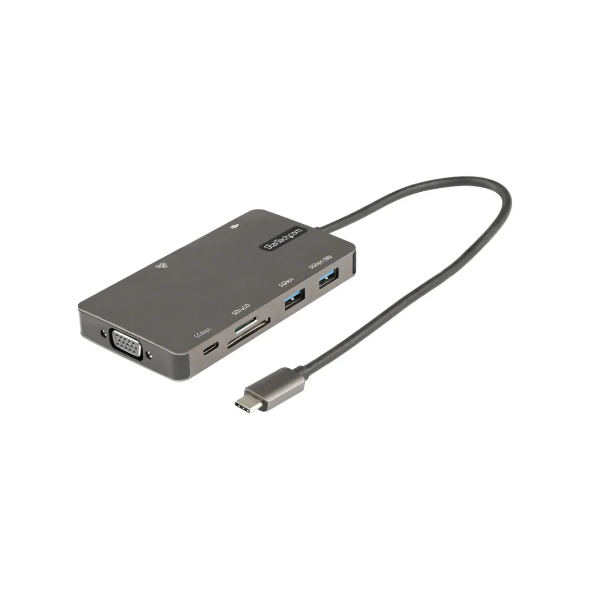 Adaptador Multipuertos StarTechcom USB C a HDMI VGA USB 30 PD 100W 30cm DKT30CHVSDPD