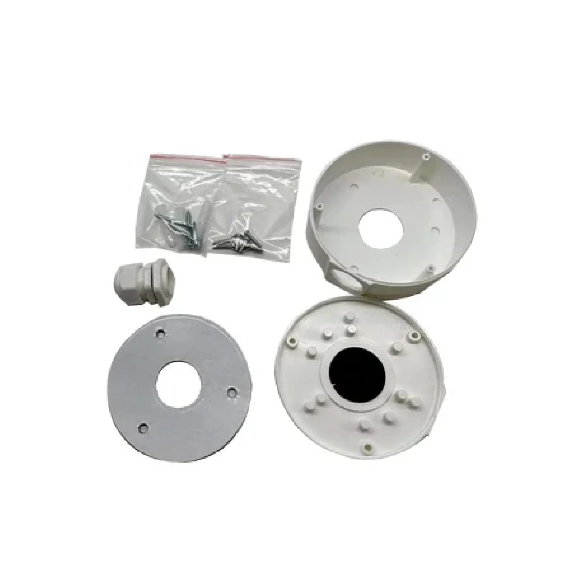 Caja de Conexiones SYSCOM DS 1280 ZJ XS P Plastica Compatible con DS 2CD20XX B8 TURBOXX y E8 TURBOXX DS 1280 ZJ XS P
