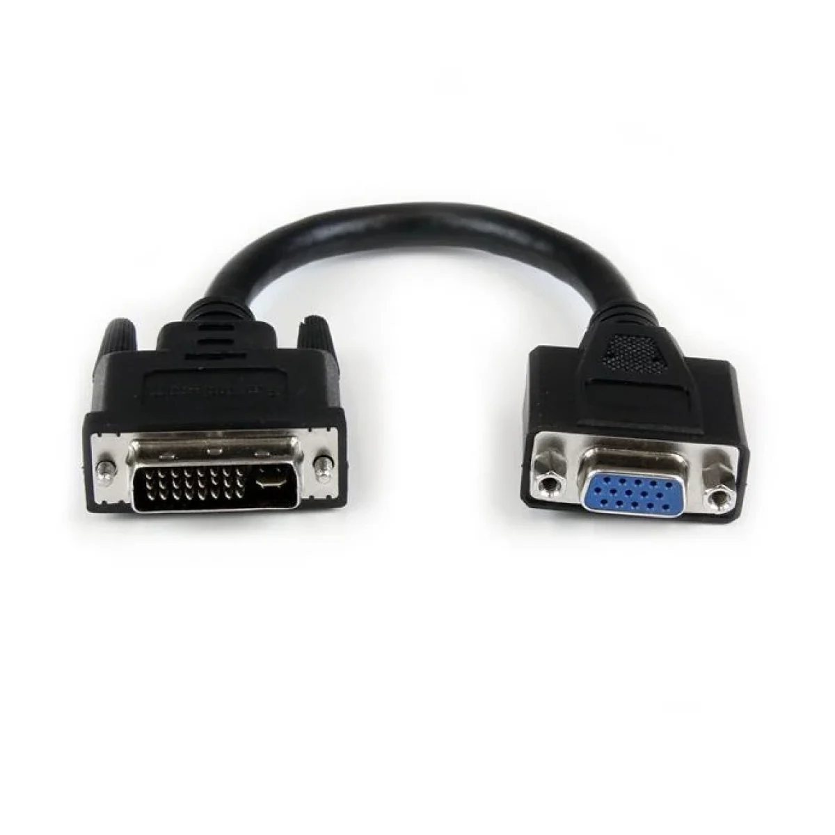 Adaptador Conversor StarTechcom DVI I a VGA Macho a Hembra 20cm Negro DVIVGAMF8IN