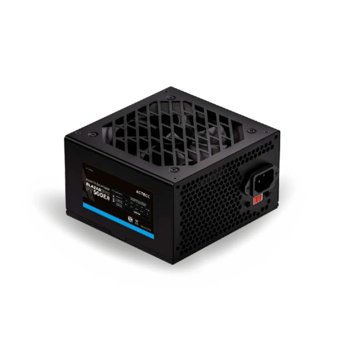 Fuente de Poder Acteck Blazar Evo FT500E 500W ATX 204 pin 2 SATA ES 05001E