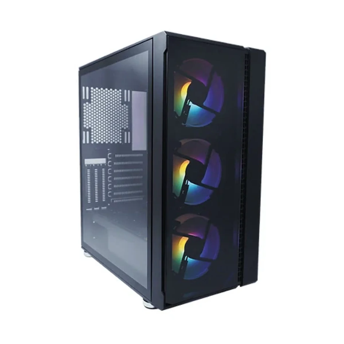 Gabinete Gamer Evotec EV 1021 Mini Torre ATX Micro ATX Mini ATX 3 Ventiladores Panel Lateral EV 1021