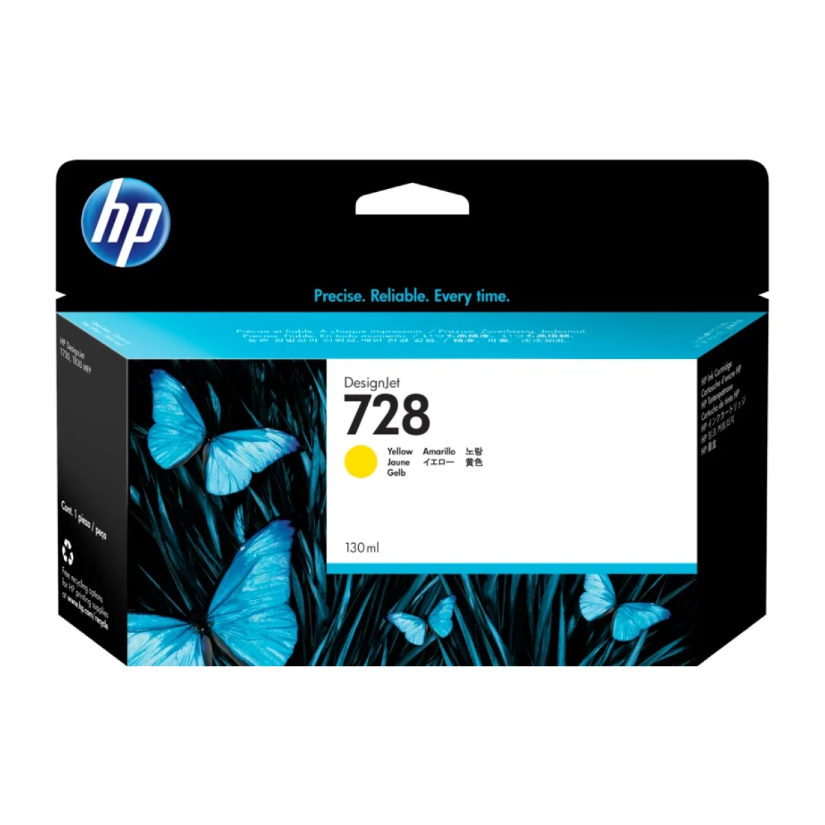 Cartucho De Tinta Hp 728 Amarillo Original F9J65A F9J65A