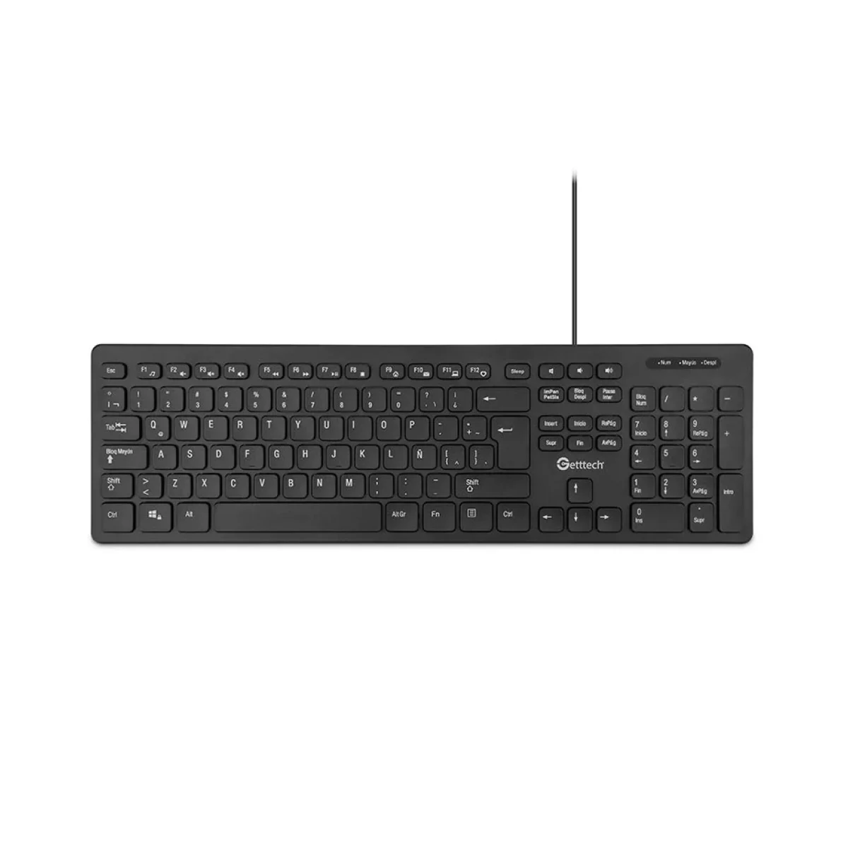 teclado getttech ggk esmwr 01 alambrico espanol gg ggk esmwr 01