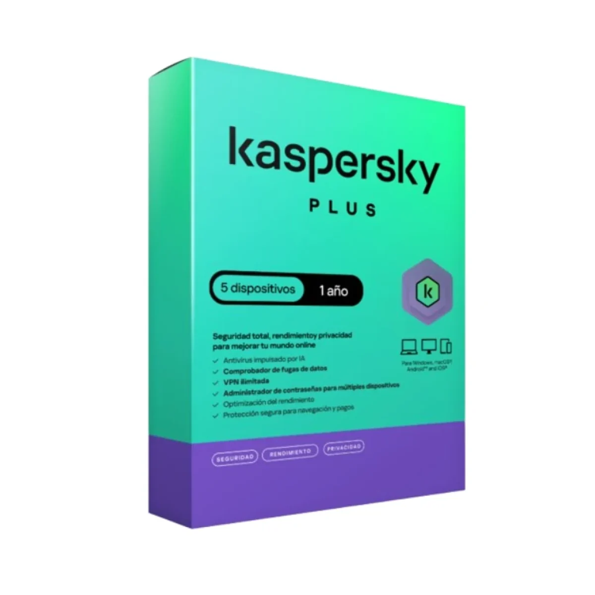 Antivirus Kaspersky Plus 5 Dispositivos 1 Ano Caja KL1042Z5EFS 22