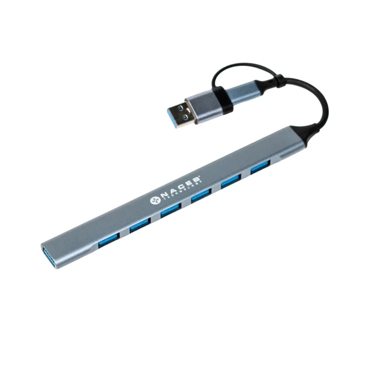 Naceb Hub USB Ca a 7 Puertos 1USB 3 0 6USB 2 0 NA NA 0125