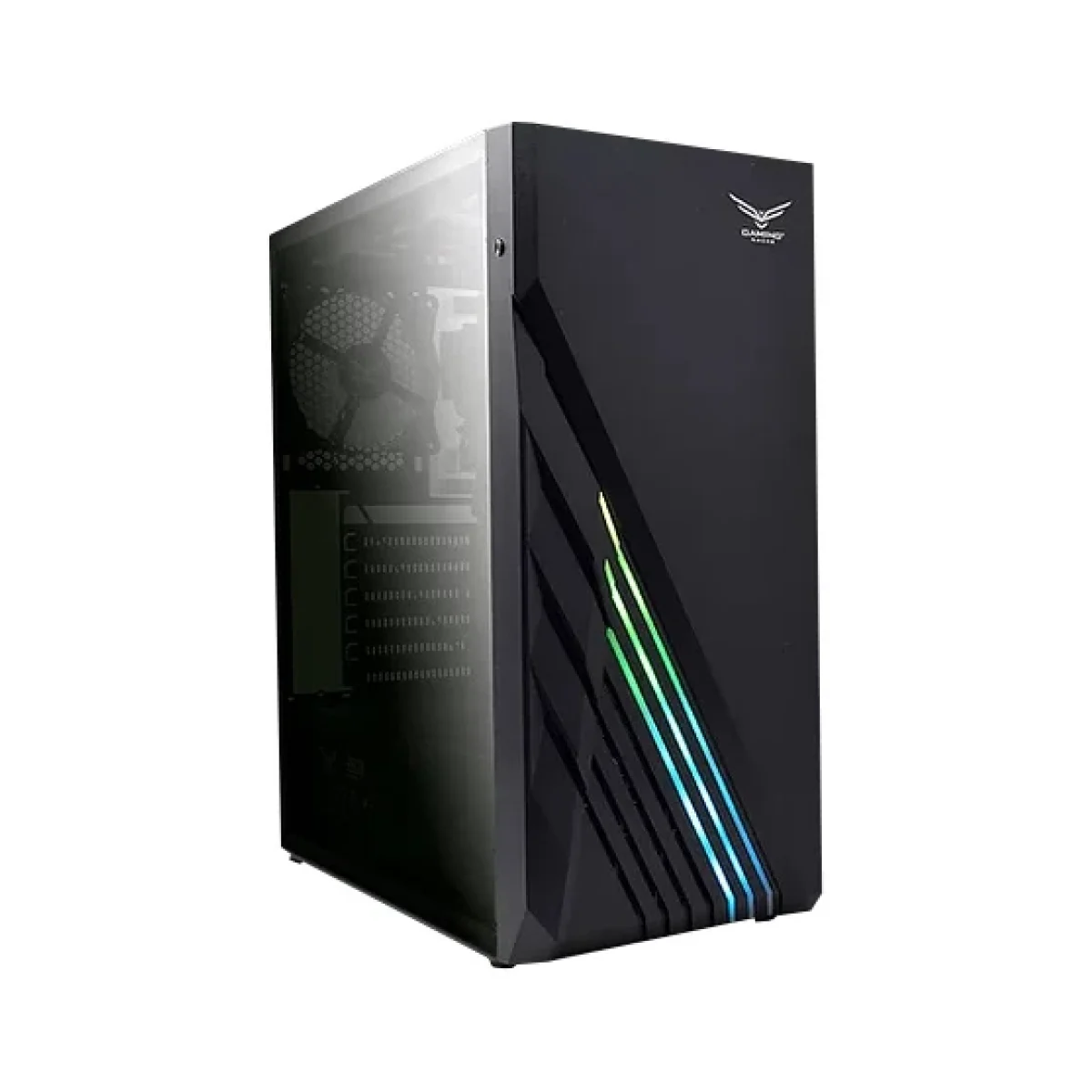 Gabinete Gamer Naceb Zion Atx 3X Ventiladores Panel Lateral Rgb NA 0612