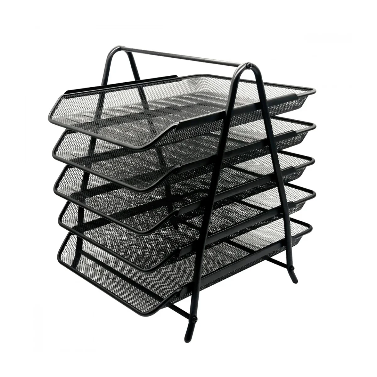 Charola Organizadora Nextep NE 162GN Malla Metalica Tamano Oficio 5 Niveles Negro NE 162GN