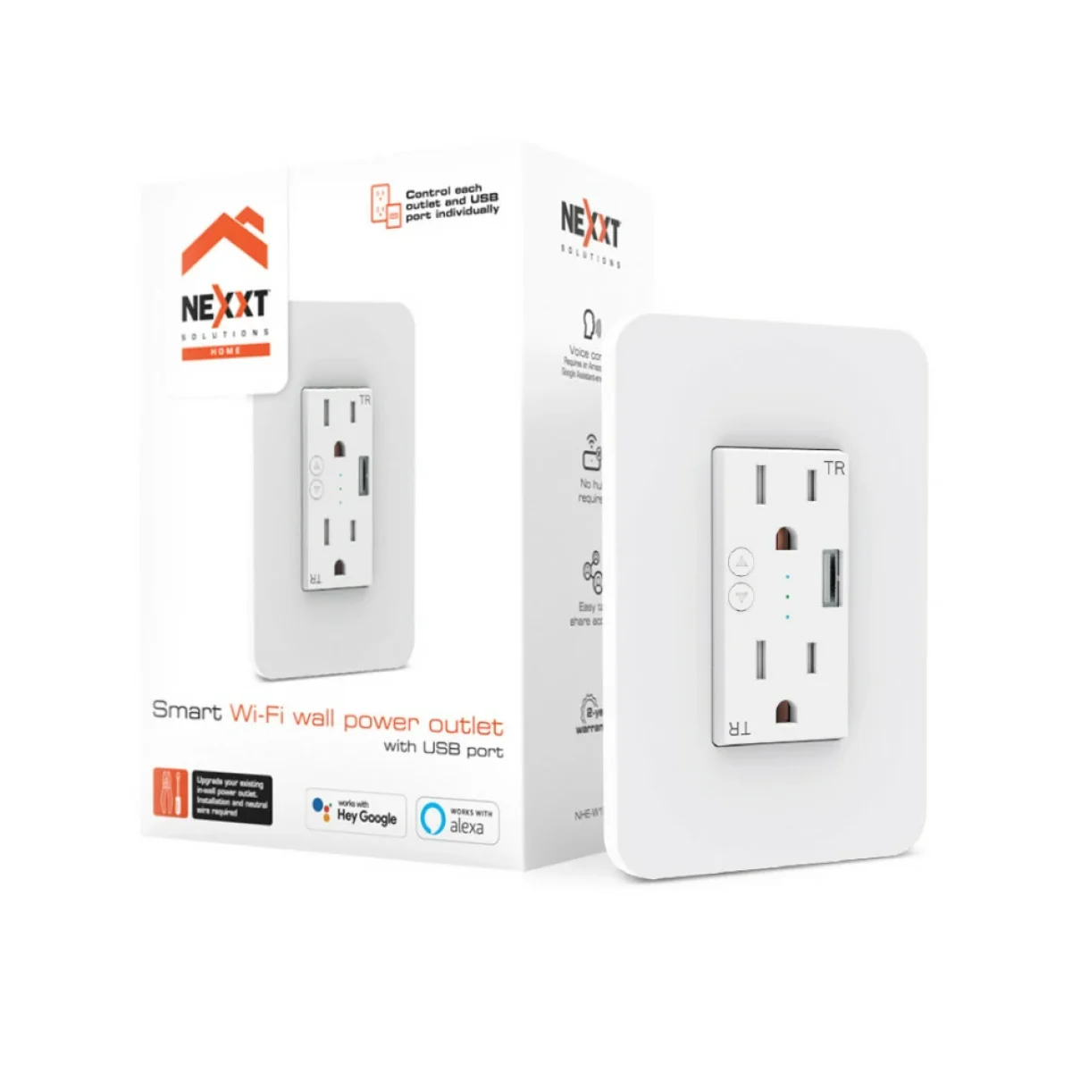 Contacto de Pared Inteligente Nexxt NHE W100 2 Con NHE W100