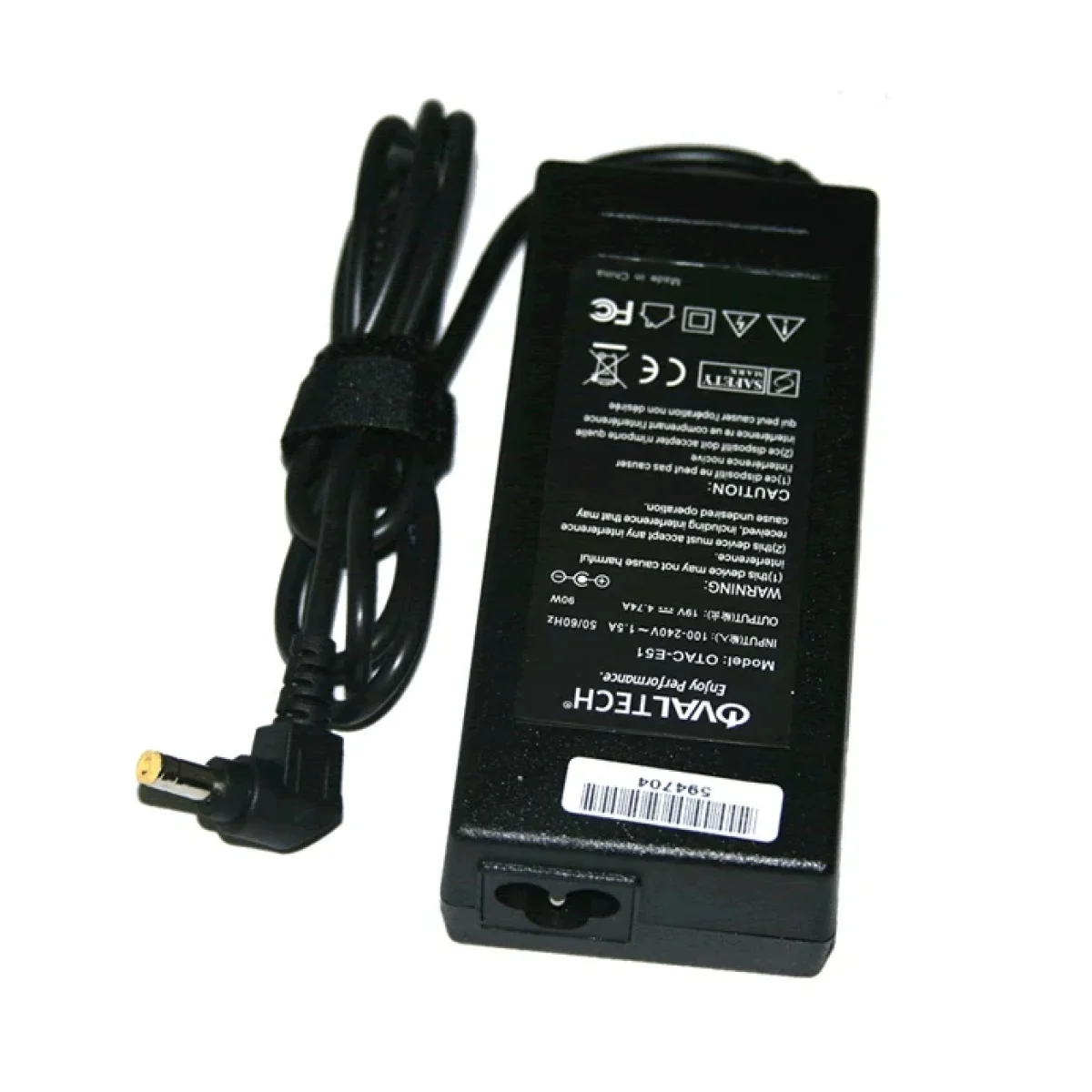 Adaptador de Corriente OvalTech para Portatil ACER DELL HP Cable 19V 474AH OTAC E51