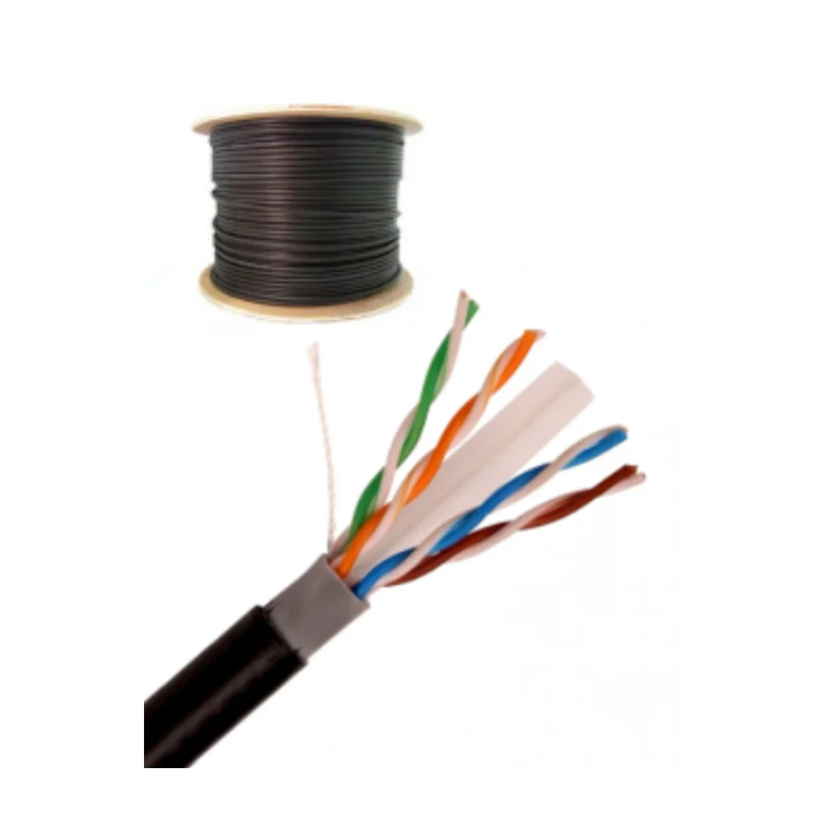 Bobina SAXXON OUTPCAT6CCAEXT Cat6 305m Negro OUTPCAT6CCAEXT