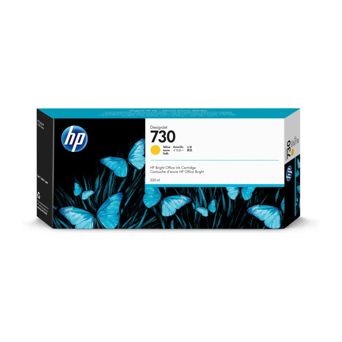 Cartucho De Tinta Hp 730 Amarillo Original P2V70A P2V70A