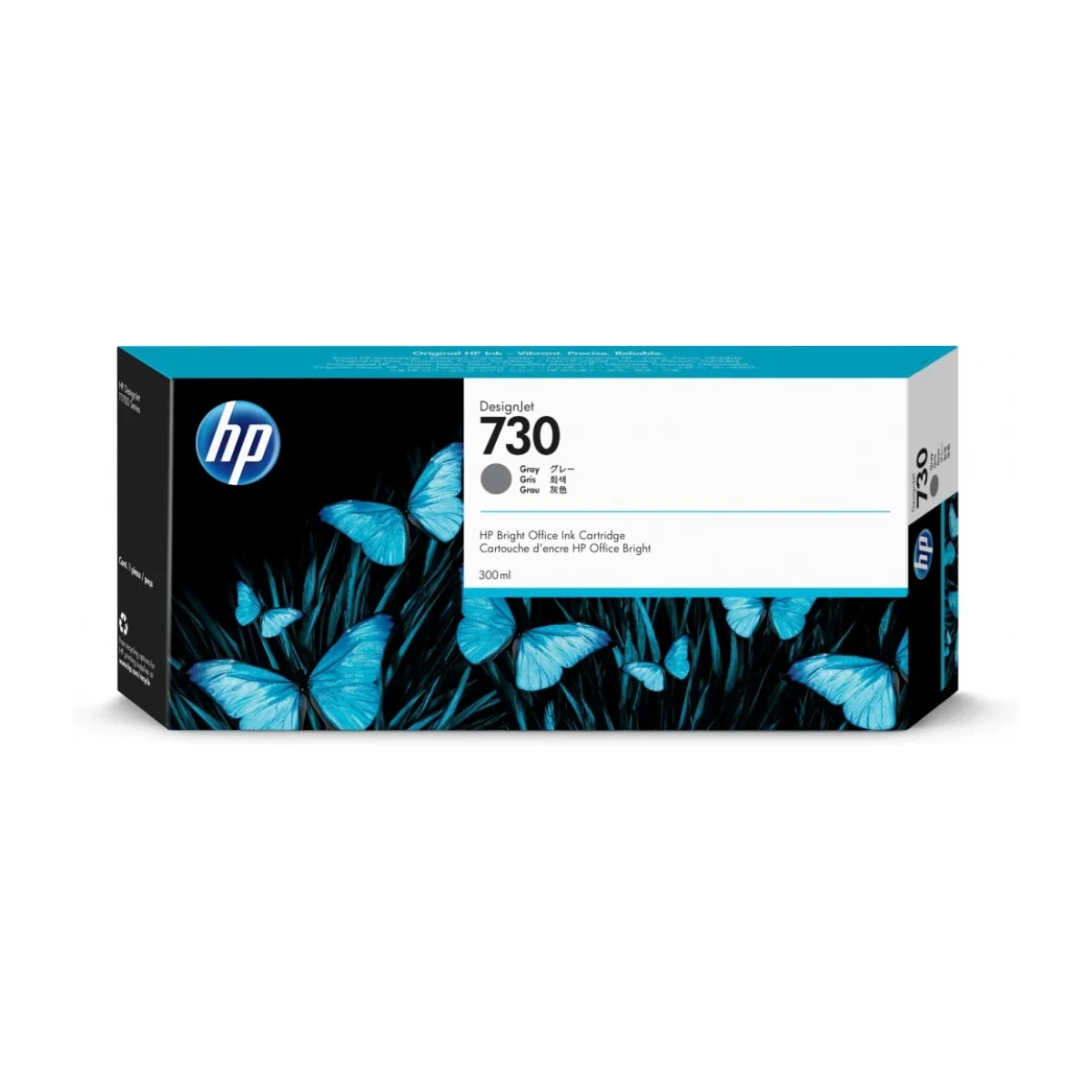 Cartucho De Tinta Hp 730 Gris Original P2V72A P2V72A