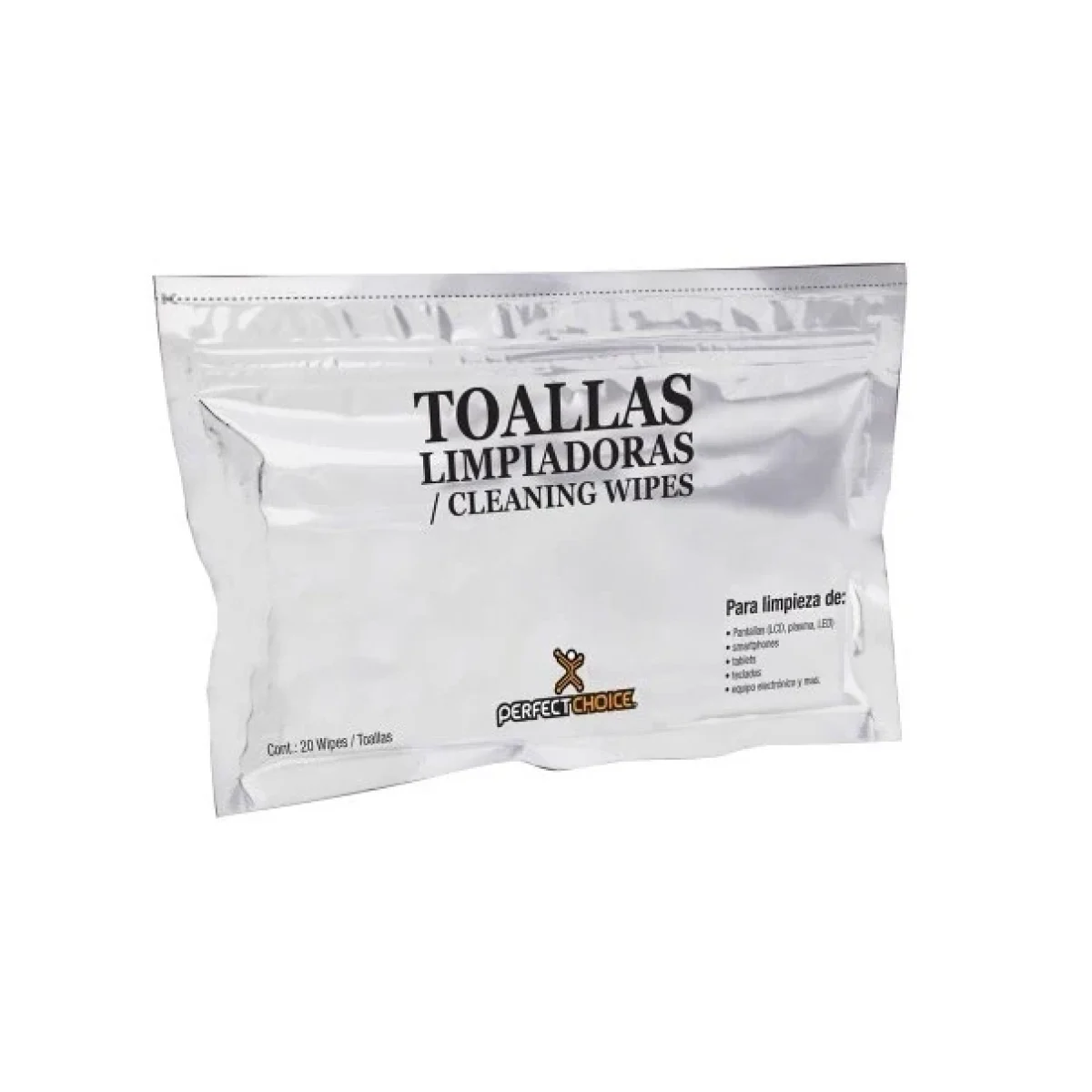 Toallas Limpiadoras Perfect Choice Para Laptop Y Pantallas Lcd Contiene 20 Toallas PC 030270