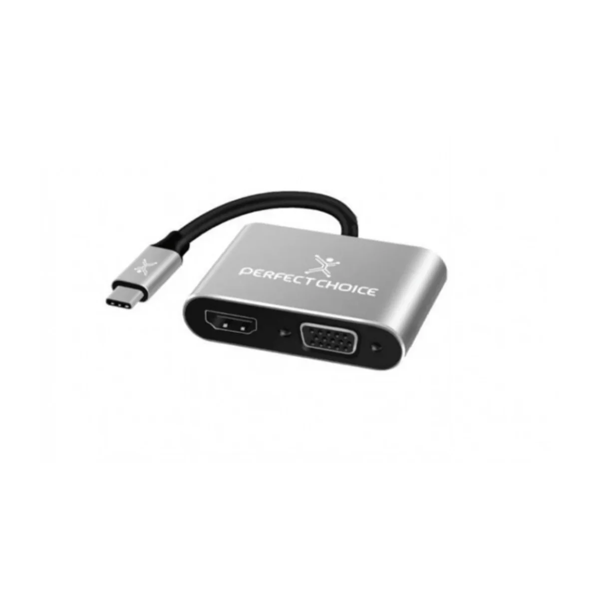 Adaptador Perfect Choice Pc 101284 Usb C Macho A Hdmi Vga Hembra Negro Gris PC 101284