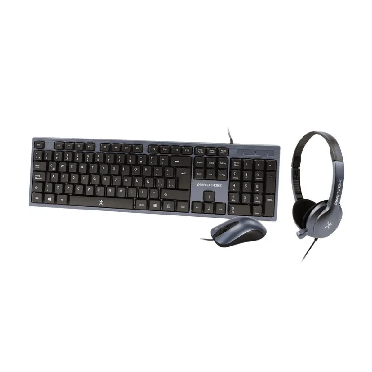 Kit Perfect Choice PC 201700 Teclado Mouse Diadema PC 201700