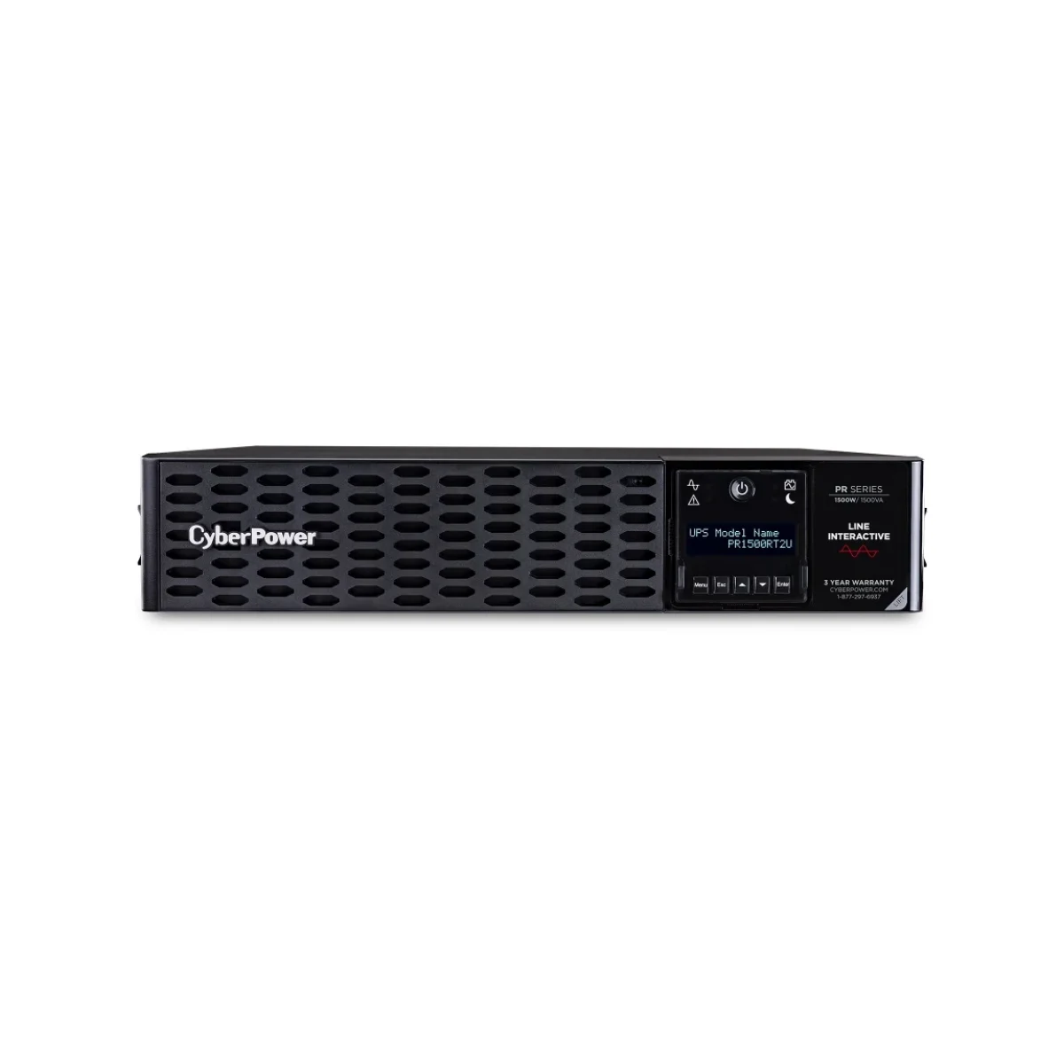 UPS CyberPower PR1500RT2U 1500VA 1500W 8 Contactos Linea interactiva LCD AVR PR1500RT2U