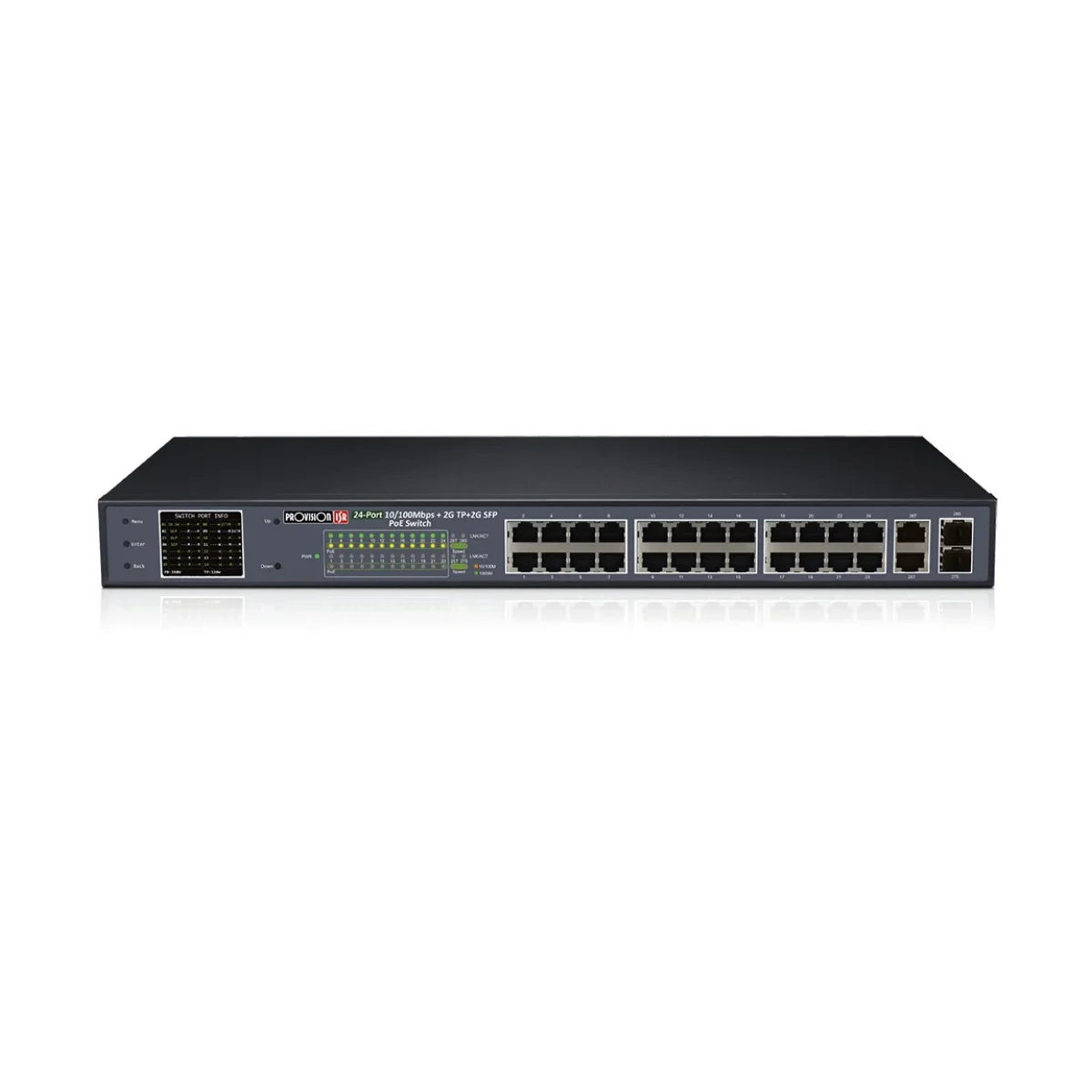 Switch Provision ISR PoES 24370CL2G2SFP 24 Puertos Fast Ethernet 2 SFP PoES 24370CL2G2SFP