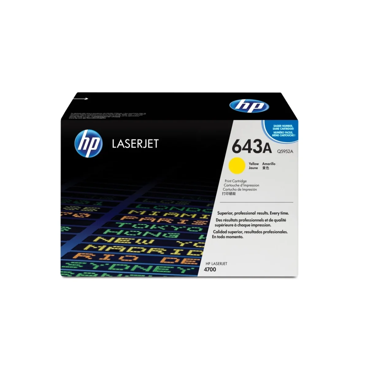 Cartucho de Toner HP 643A Amarillo LaserJet Original Q5952A Q5952A