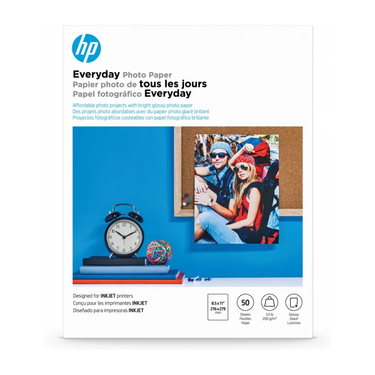 papel fotografico hp everyday semi gloss 8 5x11 q8723a